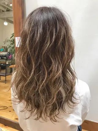 セミロング カラー メンズカット特化柏駅 徒歩3分LOUのヘアスタイル