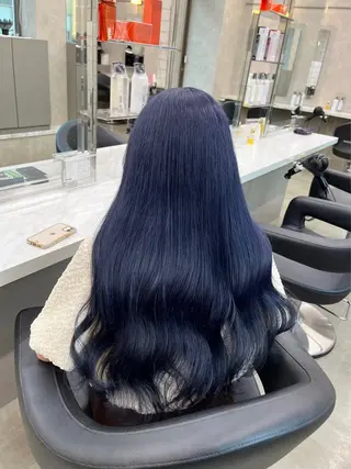 ロング カラー ヘアアレンジ 🪞official FRUITS渋谷🩰のヘアスタイル