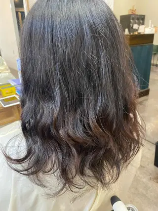 セミロング カラー くせ毛多毛特化 高橋　淳のヘアスタイル