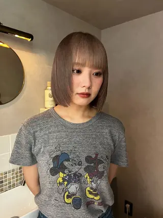 ショート カラー nishido ハイライト/パーマのヘアスタイル