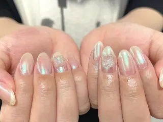 ネイル Shis_🦄shi 韓国風キラキラネイルのネイルデザイン