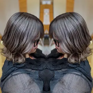 ミディアム カラー 大澤 未夢のヘアスタイル