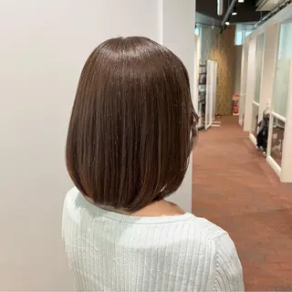 ミディアム カラー マンツーマン 縮毛矯正/マユコのヘアスタイル
