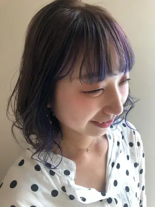 ミディアム カラー 盛れるレイヤーカット 得意🌹井上美沙のヘアスタイル