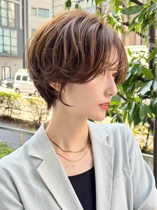 ショート カラー 年齢悩みを全て解消/ 白髪と癖毛 松本雄光のヘアスタイル