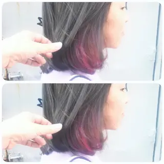 ミディアム カラー 井上 美奈子のヘアスタイル