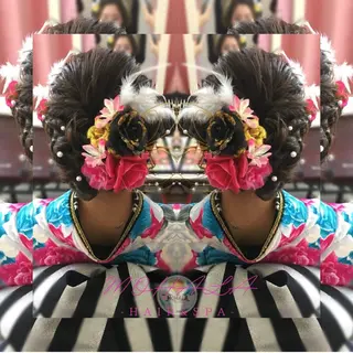 セミロング ヘアアレンジ Yamauchi natsumiのヘアスタイル