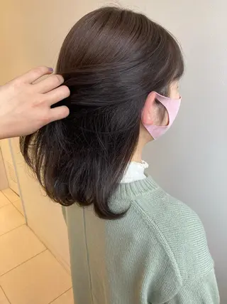 セミロング カラー nono/パーマ /顔まわりカット🐈のヘアスタイル