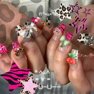 ネイル Haluca 長さ出し🍀のネイルデザイン