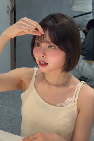 ミディアム けいし🐬ボブ 美髪縮毛矯正のヘアスタイル