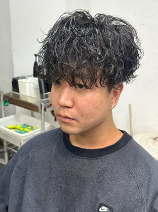 パーマ メンズ fifth/原宿/ カットモデル/カズのヘアスタイル