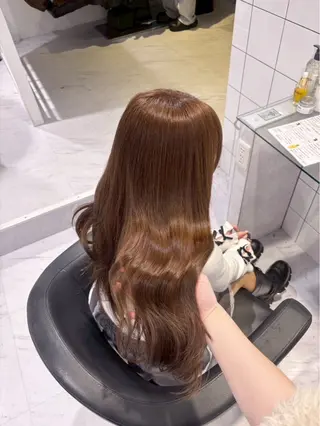 ロング 韓国ワンホン透明感 カラー✨🖤ここあのヘアスタイル