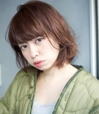 ショート カラー パーマ ヘアアレンジ 【白髪ぼかし 専門GBG】自由が丘のヘアスタイル