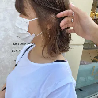 ミディアム カラー レイヤー/韓国ヘア 縮毛矯正🫧鈴木颯のヘアスタイル