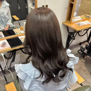 カラー 艶感カラー/オリーブ アレンジ：♡のヘアスタイル