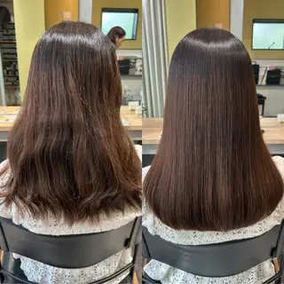 ロング パーマ hub hair レイヤー/透明感のヘアスタイル