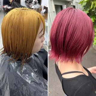 カラー ダブルスキルエクステ /羽エクステ白石宇由のヘアスタイル