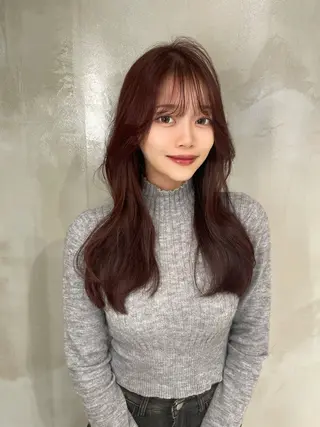 ロング 韓国✖️網紅🖤 パーマYURIYAのヘアスタイル