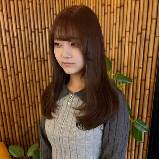 セミロング カラー ✨️髪質改善✨️ツヤ カラー✨️竹脇美奈のヘアスタイル