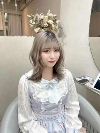 ミディアム hina🎀新宿/ エクステ/girlyのヘアスタイル