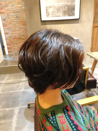 ショート パーマ hair care ACRO店長　谷のヘアスタイル