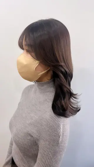 セミロング カラー ヘアアレンジ HIROKO / 透明感暖色カラー🎀のヘアスタイル