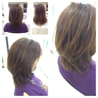 セミロング いけだ ゆうのヘアスタイル