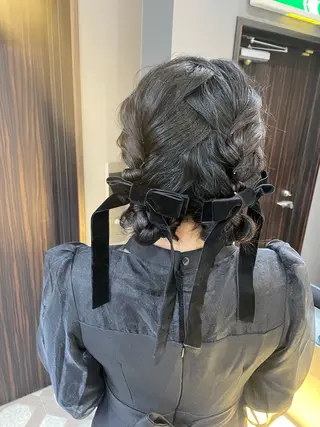 ヘアアレンジ ブリーチなしWカラー ヘアセット菜希のヘアスタイル