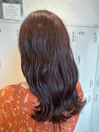 ロング カラー シールエクステ/ ブリーチカラーのヘアスタイル