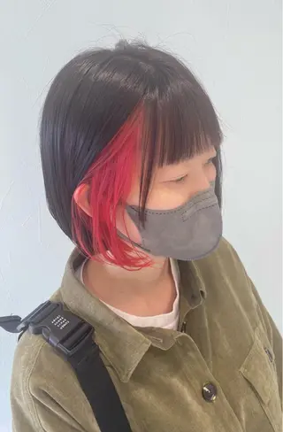 ミディアム カラー 中川 茜里のヘアスタイル