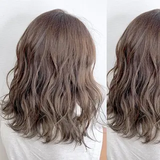 ロング カラー JuNブリーチに 縮毛矯正するプロのヘアスタイル