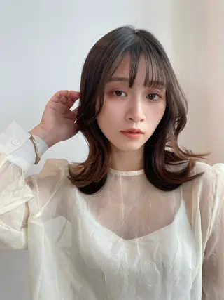 セミロング カラー ✂️似合わせの魔術師 石田一樹✂️のヘアスタイル