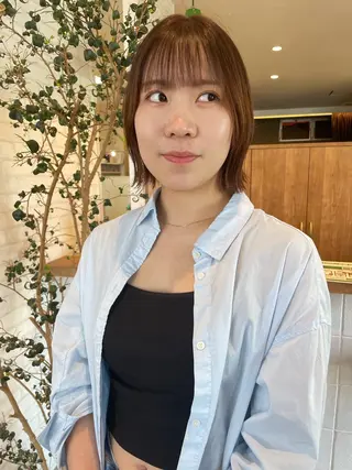 ショート カラー パーマ ヘアアレンジ ❣️倉敷❣️美髪 カラー能登一成のヘアスタイル