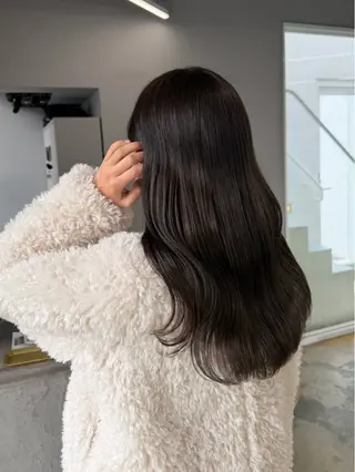 セミロング カラー 愛莉/ラベンダー/ ベージュ/ブラウンのヘアスタイル