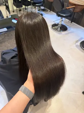 ミディアム カラー オリーブカラー🫒/ ハッシュカット/みゆのヘアスタイル