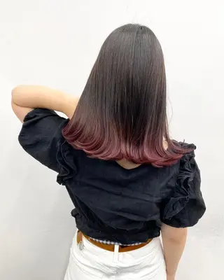 ミディアム 🦄コグレケンタピ ンクカラー🎨パーマのヘアスタイル