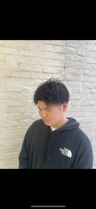 パーマ メンズ 成瀬スパイラル パーマ清水大隼のヘアスタイル
