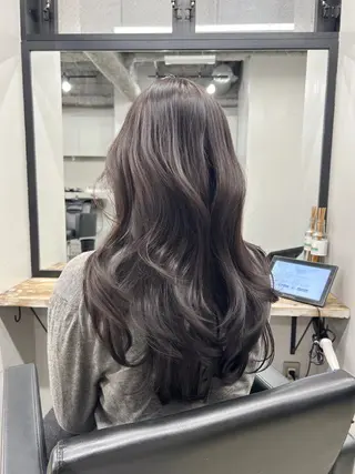ロング カラー レイヤーカット／韓国 🤎きのした いちかのヘアスタイル