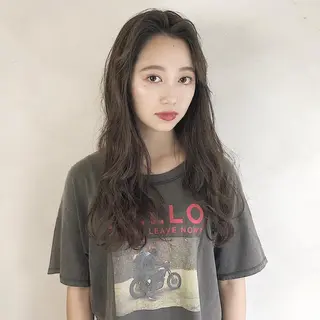 ミディアム カラー カラーモデル募集中 美容室ハピスのヘアスタイル