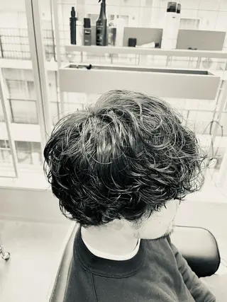 ショート パーマ メンズ 池袋メンズパーマ フェード純平のヘアスタイル
