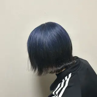 ミディアム フェザー/シャドウ/ メッシュパーマのヘアスタイル