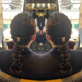 セミロング ヘアアレンジ ハイライト/レイヤー /ハイトーン/AOIのヘアスタイル