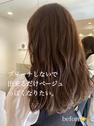 ロング カラー ヘアアレンジ オリーブ透明感カラー 表参道/MIKUのヘアスタイル