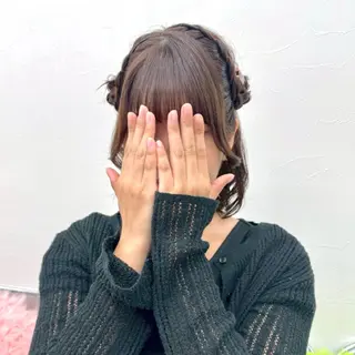 セミロング ヘアアレンジ ヘアメ🎀推しカラー 🥣横浜/しほ🧸のヘアスタイル