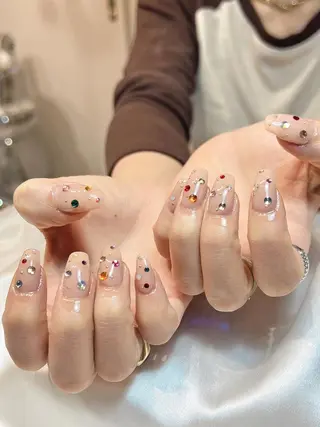 bijou nails 蓮のネイルデザイン