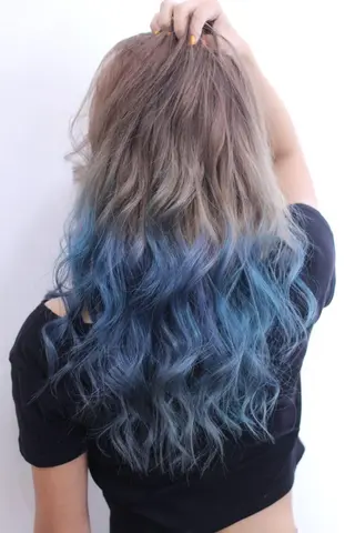 ロング カラー チビ編み込みエクステ シールEXどぅ〜すのヘアスタイル