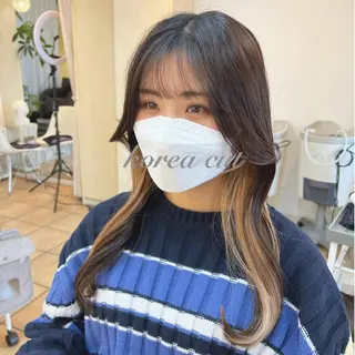 ミディアム カラー しま ななこのヘアスタイル