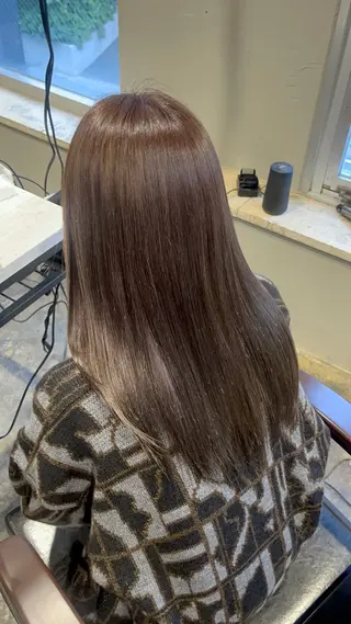 セミロング 渋谷ケアブリーチ ❤️‍🔥徳田空悟のヘアスタイル