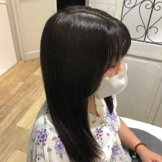 セミロング カラー ヘアアレンジ ✨🌿大人可愛い愛さ れhair🌿✨松本のヘアスタイル