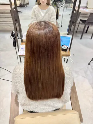 ロング ブリーチなしwカラー /艶カラー/oukaのヘアスタイル